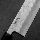 Nakiri Silver Steel #3 Nashiji Washi Buffalo Bubinga Handle 165mm (6.5”)-[Musashi]-[Japanese-Kitchen-Knives]