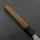 Nakiri Silver Steel #3 Nashiji Washi Buffalo Bubinga Handle 165mm (6.5”)-[Musashi]-[Japanese-Kitchen-Knives]