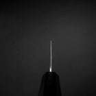 Nakiri Silver Steel #3 Nashiji Washi Dark Blue Urushi Handle 165mm (6.5”)-[Musashi]-[Japanese-Kitchen-Knives]