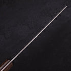 Nakiri Silver Steel #3 Nashiji Western Brown Handle 165mm (6.5”)-[Musashi]-[Japanese-Kitchen-Knives]