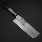 Nakiri Silver Steel #3 Nashiji Western Handle 170mm (6.7”)-[Musashi]-[Japanese-Kitchen-Knives]