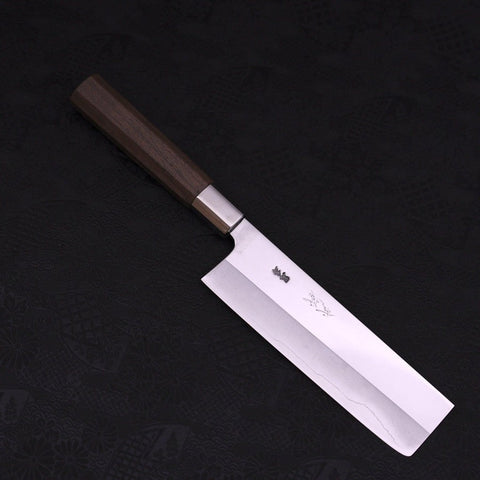 Nakiri Silver Steel #3 Walnut Handle 165mm (6.5”)-[Musashi]-[Japanese-Kitchen-Knives]