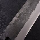 Nakiri Stainless Clad Blue Steel #2 Kurouchi Walnut Shitan Handle 165mm (6.5”)-[Musashi]-[Japanese-Kitchen-Knives]