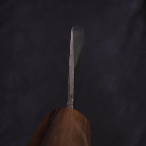 Nakiri Stainless Clad Blue Steel #2 Kurouchi Walnut Shitan Handle 165mm (6.5”)-[Musashi]-[Japanese-Kitchen-Knives]