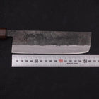 Nakiri Stainless Clad Blue Steel #2 Kurouchi Walnut Shitan Handle 165mm (6.5”)-[Musashi]-[Japanese-Kitchen-Knives]