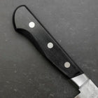 Nakiri Stainless Clad Blue Steel #2 Tsuchime Western Black Handle 170mm (6.7”)-[Musashi]-[Japanese-Kitchen-Knives]