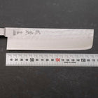 Nakiri Stainless Clad Blue Steel #2 Tsuchime Western Black Handle 170mm (6.7”)-[Musashi]-[Japanese-Kitchen-Knives]