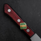 Nakiri Stainless Clad Blue Super Polished Western Black Red Handle 160mm (Tsuba-nashi) (6.3”)-[Musashi]-[Japanese-Kitchen-Knives]