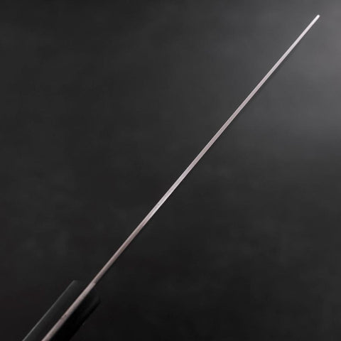Nakiri Stainless Clad White Steel #2 Polished Western Black Handle 150mm (5.9”)-[Musashi]-[Japanese-Kitchen-Knives]