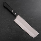 Nakiri Stainless Clad White Steel #2 Polished Western Black Handle 150mm (5.9”)-[Musashi]-[Japanese-Kitchen-Knives]