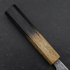 Nakiri Stainless Clad White Steel #2 Tsuchime Yaki Urushi Handle 165mm (6.5”)-[Musashi]-[Japanese-Kitchen-Knives]