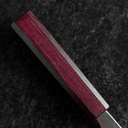 Nakiri Sweden Stainless Steel Nashiji Washi Damascus Purple Urushi Handle 165mm (6.5”)-[Musashi]-[Japanese-Kitchen-Knives]