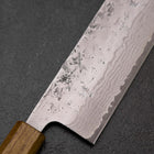 Nakiri Sweden Steel Nashiji Damascus Yaki Urushi Handle 165mm (6.5”)-[Musashi]-[Japanese-Kitchen-Knives]