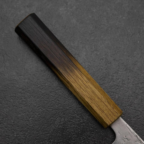 Nakiri Sweden Steel Nashiji Damascus Yaki Urushi Handle 165mm (6.5”)-[Musashi]-[Japanese-Kitchen-Knives]