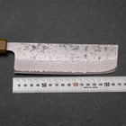 Nakiri Sweden Steel Nashiji Damascus Yaki Urushi Handle 165mm (6.5”)-[Musashi]-[Japanese-Kitchen-Knives]
