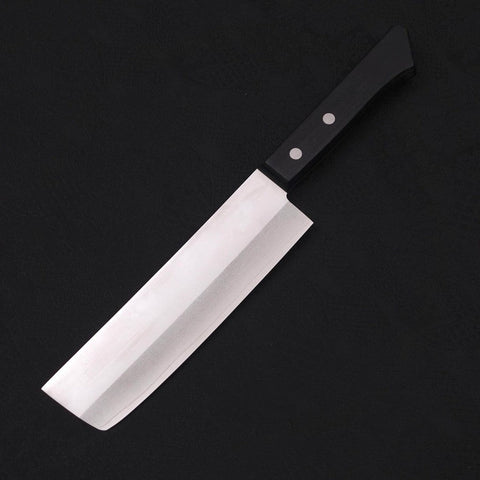 Nakiri VG-1 Polished Western Black Handle 160mm (Tsuba-nashi) (6.3”)-[Musashi]-[Japanese-Kitchen-Knives]
