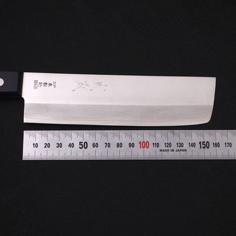 Nakiri VG-1 Polished Western Black Handle 160mm (Tsuba-nashi) (6.3”)-[Musashi]-[Japanese-Kitchen-Knives]