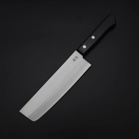 Nakiri VG-1 Polished Western Black Handle 165mm (Tsuba-nashi) (6.5”)-[Musashi]-[Japanese-Kitchen-Knives]