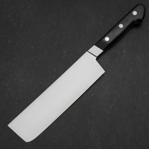 Nakiri VG-1 Polished Western Black Handle 170mm (6.7”)-[Musashi]-[Japanese-Kitchen-Knives]