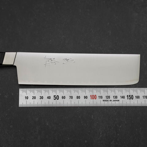 Nakiri VG-1 Polished Western Black Handle 170mm (6.7”)-[Musashi]-[Japanese-Kitchen-Knives]