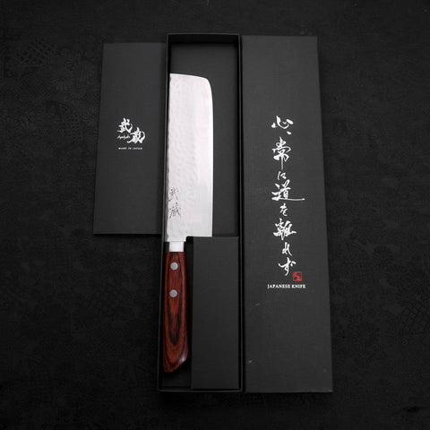 Nakiri VG-1 Tsuchime Western Mahogany Handle 165mm (6.5”)-[Musashi]-[Japanese-Kitchen-Knives]