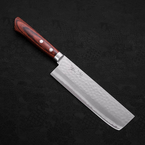 Nakiri VG-1 Tsuchime Western Mahogany Handle 165mm (6.5”)-[Musashi]-[Japanese-Kitchen-Knives]