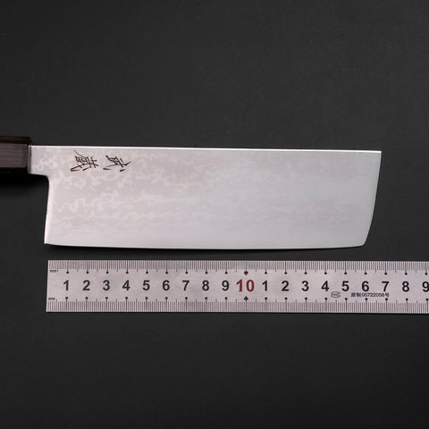 Nakiri VG-10 Damascus Ashwood Handle 170mm (6.7”)-[Musashi]-[Japanese-Kitchen-Knives]
