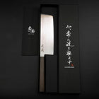 Nakiri VG-10 Damascus Ashwood Handle 170mm (6.7”)-[Musashi]-[Japanese-Kitchen-Knives]