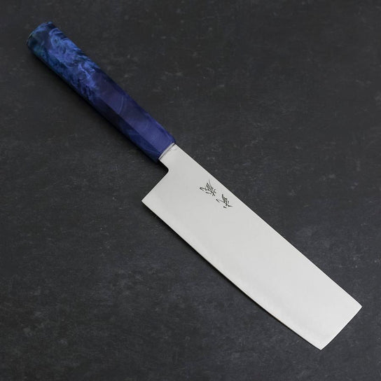 Nakiri VG-10 Damascus Blue Birch Handle 170mm (6.7”)