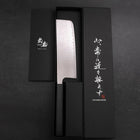 Nakiri VG-10 Damascus Dark Blue Urushi Handle 165mm (6.5”)-[Musashi]-[Japanese-Kitchen-Knives]