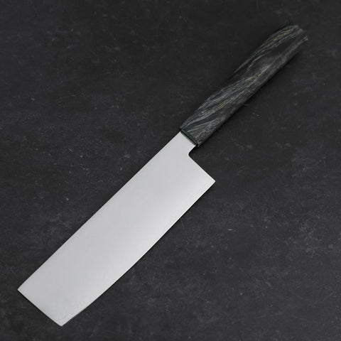 Nakiri VG-10 Damascus Gray Birch Handle 170mm (6.7”)-[Musashi]-[Japanese-Kitchen-Knives]