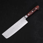 Nakiri VG-10 Damascus Mahogany Handle 165mm (6.5”)-[Musashi]-[Japanese-Kitchen-Knives]