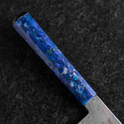 Nakiri VG-10 Damascus Ocean Blue Handle 165mm (6.5”)-[Musashi]-[Japanese-Kitchen-Knives]