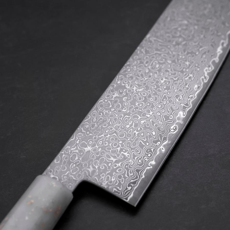 Nakiri VG-10 Damascus Ocean White Black Gold Handle 165mm (6.5”)-[Musashi]-[Japanese-Kitchen-Knives]