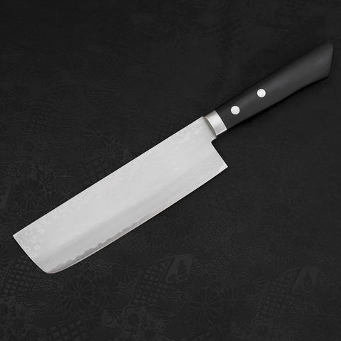 Nakiri VG-10 Damascus Western Black Handle 165mm (6.5”)-[Musashi]-[Japanese-Kitchen-Knives]