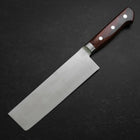 Nakiri VG-10 Polished Western Mahogany Handle 170mm (6.7”)-[Musashi]-[Japanese-Kitchen-Knives]