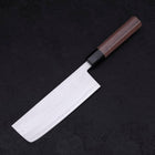 Nakiri VG-10 Tsuchime Damascus Walnut Handle 165mm (6.5”)-[Musashi]-[Japanese-Kitchen-Knives]