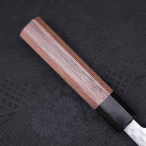 Nakiri VG-10 Tsuchime Damascus Walnut Handle 165mm (6.5”)-[Musashi]-[Japanese-Kitchen-Knives]