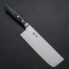 Nakiri VG-10 Tsuchime Damascus Western Blue Handle 165mm (6.5”)-[Musashi]-[Japanese-Kitchen-Knives]