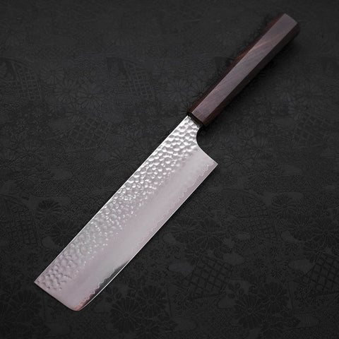Nakiri VG-10 Tsuchime Ebony Handle 165mm (6.5”)-[Musashi]-[Japanese-Kitchen-Knives]
