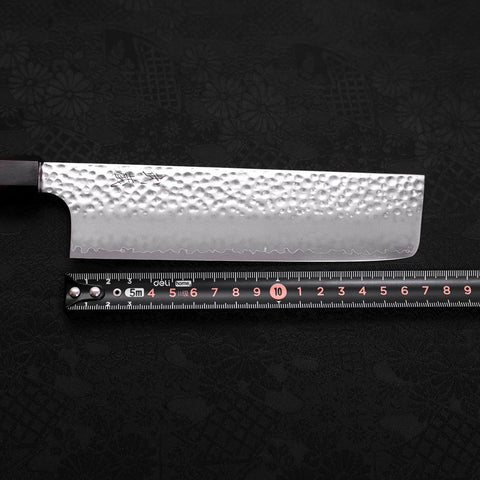 Nakiri VG-10 Tsuchime Ebony Handle 165mm (6.5”)-[Musashi]-[Japanese-Kitchen-Knives]
