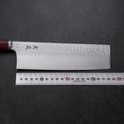 Nakiri VG-10 Tsuchime Oval Red Handle 180mm (7”)-[Musashi]-[Japanese-Kitchen-Knives]