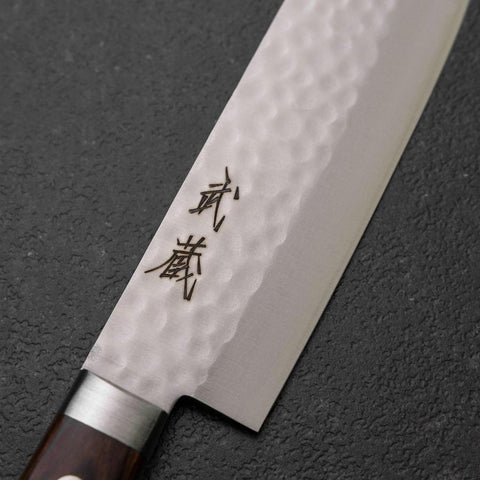 Nakiri VG-10 Tsuchime Western Mahogany Handle 125mm (4.9”)-[Musashi]-[Japanese-Kitchen-Knives]