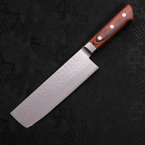 Nakiri VG-5 Tsuchime Western Handle 160mm (6.3”)-[Musashi]-[Japanese-Kitchen-Knives]