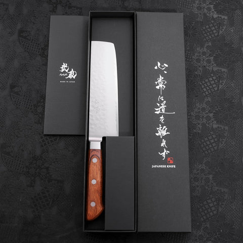 Nakiri VG-5 Tsuchime Western Handle 160mm (6.3”)-[Musashi]-[Japanese-Kitchen-Knives]