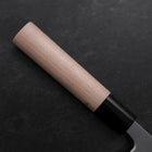 Nakiri White Steel #1 Polished Buffalo Magnolia Handle 165mm (6.5”)-[Musashi]-[Japanese-Kitchen-Knives]