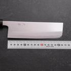 Nakiri White Steel #1 Polished Buffalo Magnolia Handle 165mm (6.5”)-[Musashi]-[Japanese-Kitchen-Knives]