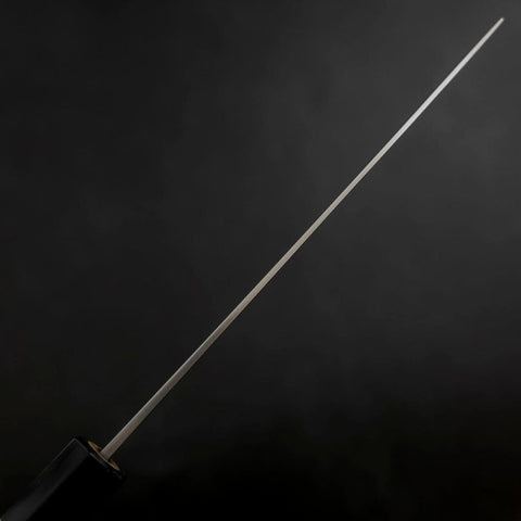 Nakiri White Steel #1 Stainless Clad Buffalo Magnolia Handle 165mm (6.5”)-[Musashi]-[Japanese-Kitchen-Knives]