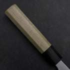 Nakiri White Steel #1 Stainless Clad Buffalo Magnolia Handle 165mm (6.5”)-[Musashi]-[Japanese-Kitchen-Knives]