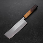 Nakiri White Steel #1 Stainless Clad Yaki Urushi Handle 165mm (6.5”)-[Musashi]-[Japanese-Kitchen-Knives]